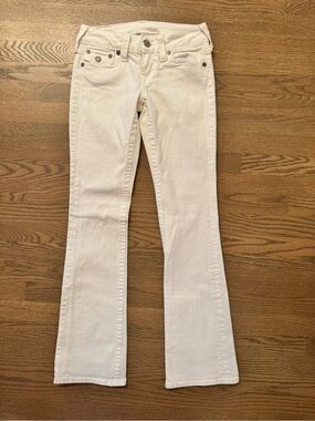 True Religion Women’s White Flare Jeans